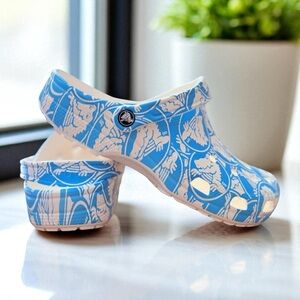 Crocs Unisex Adult Classic Duke University Blue Print Clogs, Women Men’s Crocs